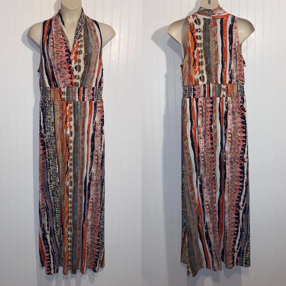 Lane Bryant Multicolor Striped Maxi Dress